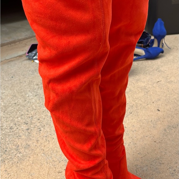 Chic Orange Over-the-Knee Boots - Picture 3 of 5